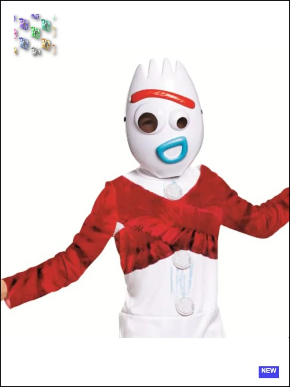 Disney Pixar Forky Toy Story 4 Boys Costume Jumpsuit Half Mask
